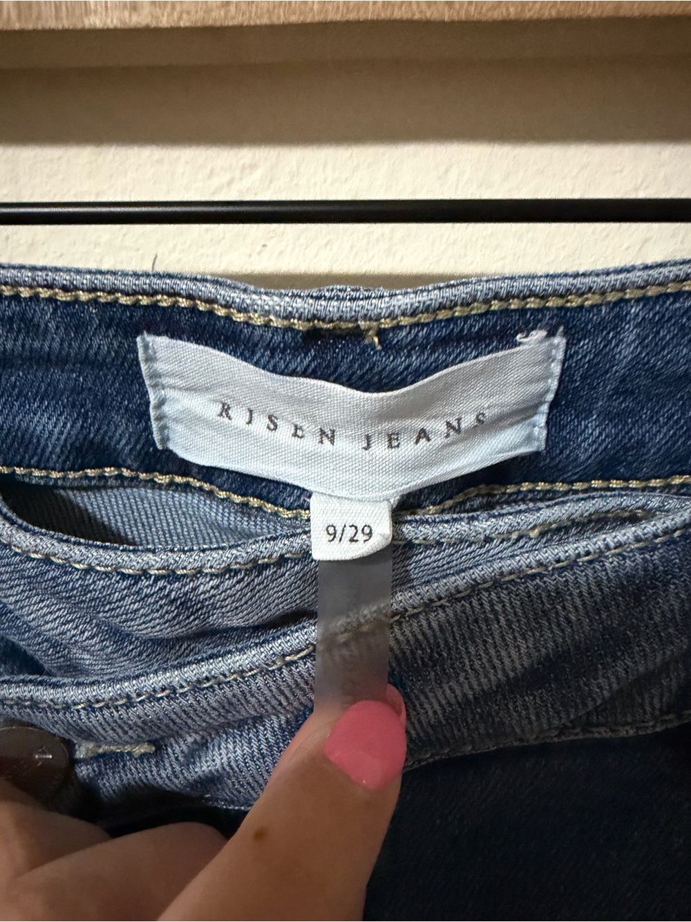 Risen Jeans Light Wash Denim Jeans - Light Blue - Picture 4 of 4